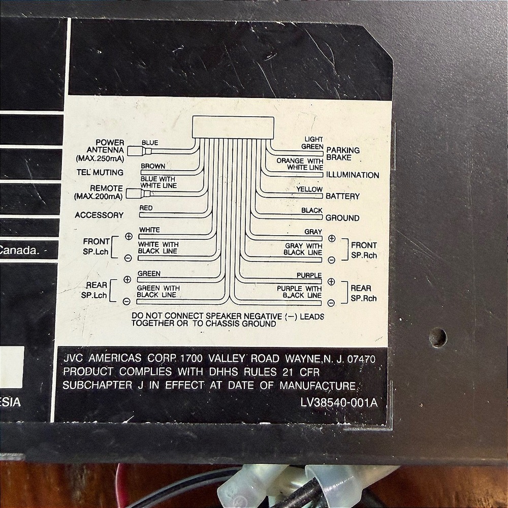 JVC KD-AVX40 El Kameleon DVD CD Receiver Car Stereo Head Unit Untested Parts - Picture 3 of 10